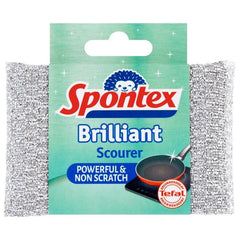 Spontex Brilliant Scourer Pad For Pots Pan Cleaner Non Scratch Surface