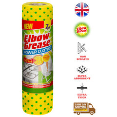Elbow Grease Power Cloths Scrub Dots Removes Tough Stains Stubborn Grime 7Pk
