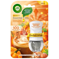 Air Wick Pumpkin Spice Everything Nice Scent Oil Air Fragrance Diffuser & Refill
