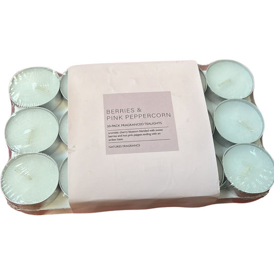 Tealight Candles Berries & Pink Peppercorn Bean Fragrance For Xmas Nightlight