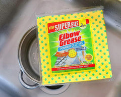 Elbow Grease Power Cloths Reusable Scrub Dots Removes Tough Stains Stubborn 3Pk
