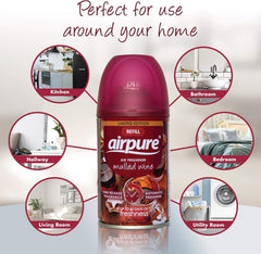 Airpure Air Freshener Refill Home Room Fragrance Spray Mulled Wine 250ml