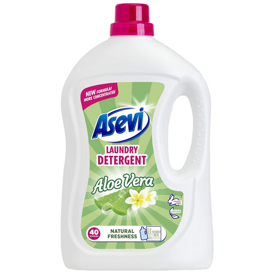 Asevi Laundry Detergent Liquid Concentrated Fabric Stain Remover Aloe Vera 2.4L