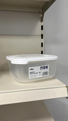 Wilko Square Food Storage Container Clear Plastic Picnic Lunch Box With Lid 3Pk