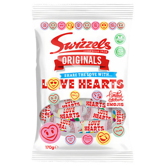 Swizzels Love Hearts Originals Mix Sweet Vegan Candy 127G