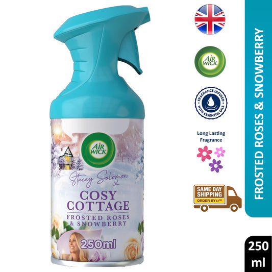 Airwick Room Air Freshener Aerosol Spray Frosted Roses Snowberry Fragrance 250ml