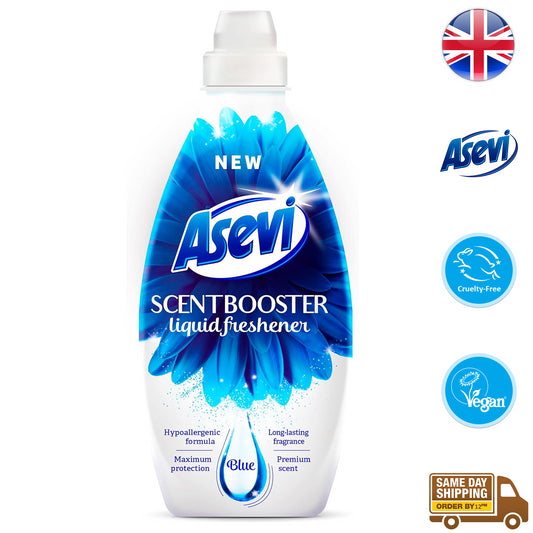 Asevi Laundry Scent Booster Blue Liquid Freshener Fragrance 36 Washes 720ml