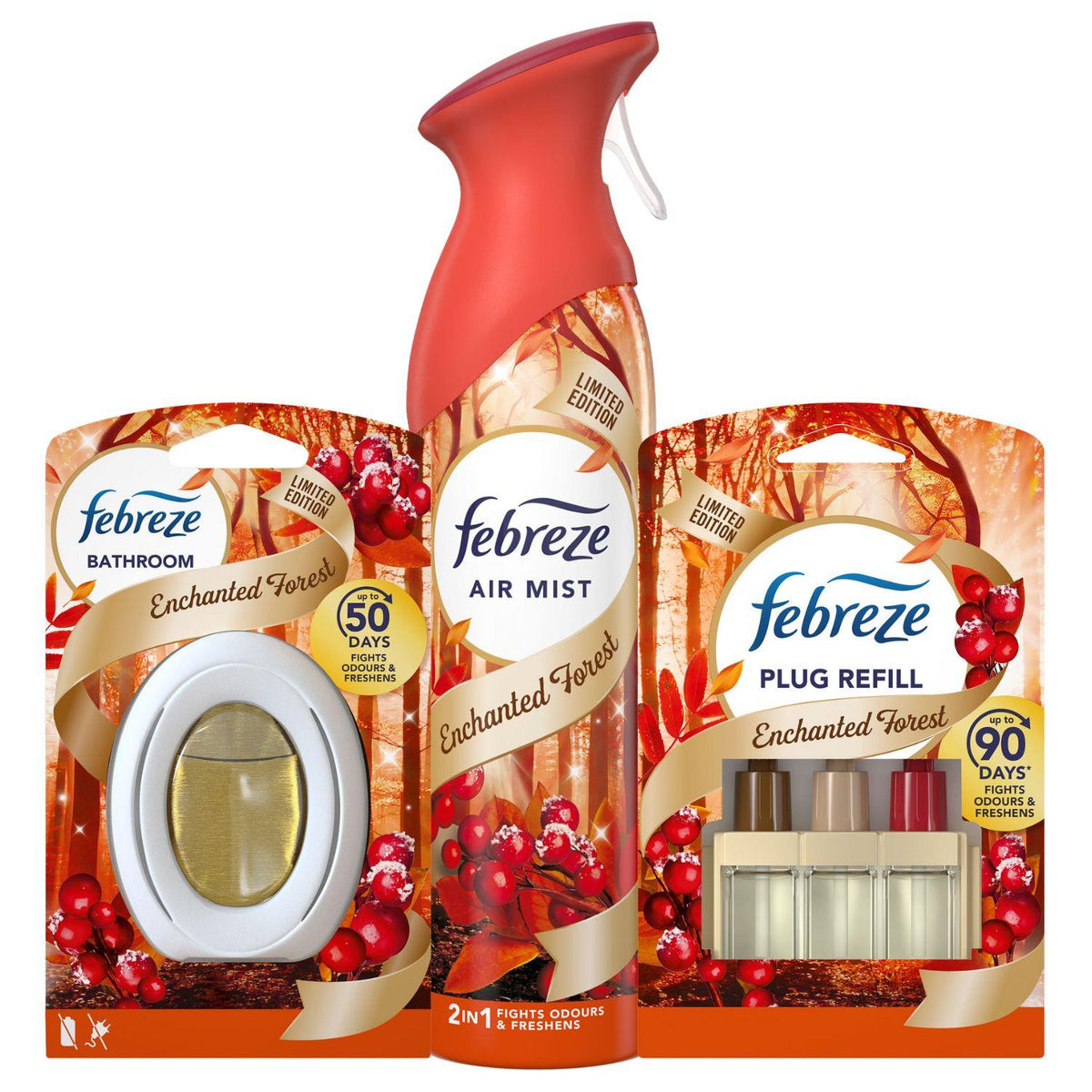 Febreze Enchanted Forest Home Fragrance Bathroom Air Mist Plug Refill Bundle