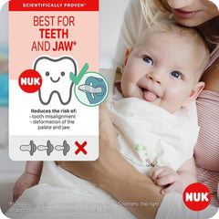 Nuk Genius Newborn Baby Dummies Soft & Flexible Silicone Pink Soothers 2Pk 6-18M