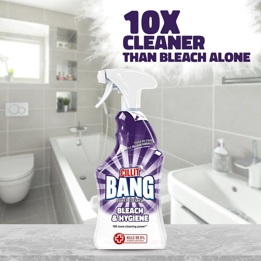 Cillit Bang Power Hob Cleaner, Burnt On Degreaser, Bleach & Hygiene Bundle Set