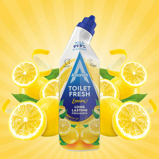 Astonish Toilet Fresh Gel Lemon Long Lasting Freshnes 750ml Kills Bacteria Clean