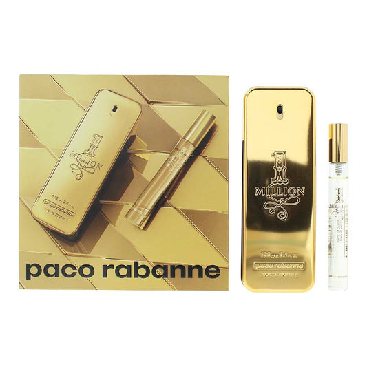 Paco Rabanne 1 Million 2 Piece Gift Set: EDT 100ml - Eau de Toilette 10ml