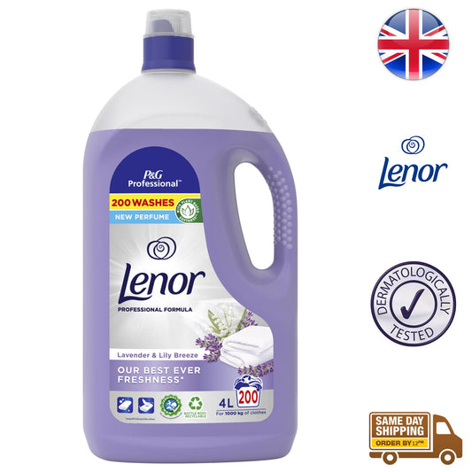 Lenor Professional Fabric Conditioner Liquid Freshener Lavender Lily Breeze 200W
