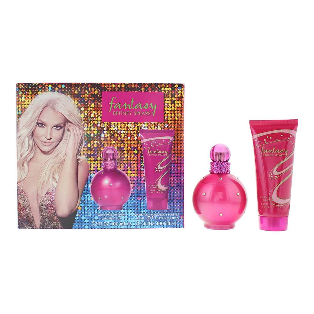 Britney Spears Fantasy 2 Piece Gift Set: EDT 100ml, Body Souffle 100ml
