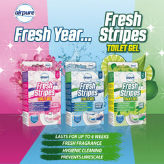 Airpure Fresh Stripes Toilet Gel Fragrance Fresh Flowers 45ml