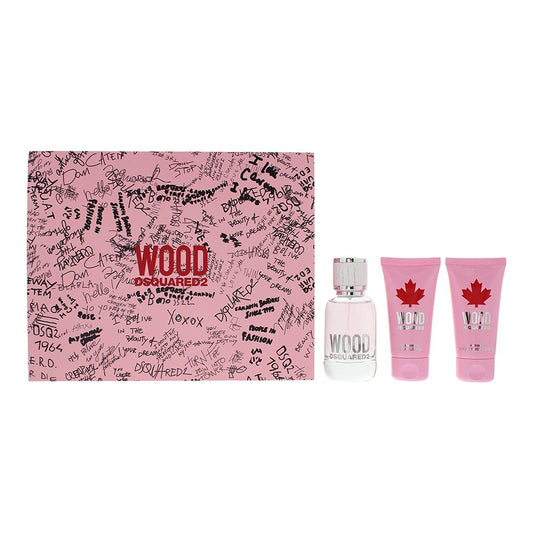 Dsquared2 Wood For Her 3 Piece Gift Set