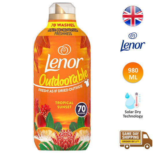 Lenor Outdoorable Fabric Conditioner Liquid 70 Washes Tropical Sunset 980ml