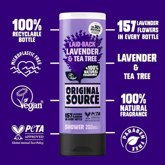 Original Source Shower Gel Laid-Back Lavender & Tea Tree Natural Scent 250ml