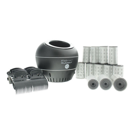 Fhi Heat Runway IQ Rapid Heating Base 4x S/M/L Rapid Hot Rollers 12x Grip Clips