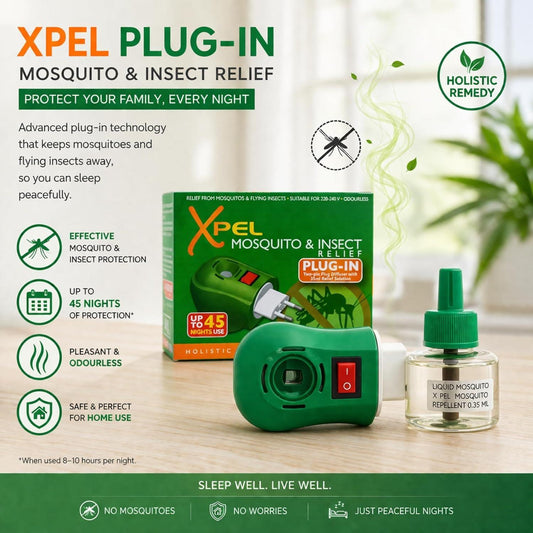 Xpel Mosquito & Insect Repellent Green Bundle | Pump Spray, Roll On, 2pin Plug-In