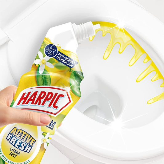 Harpic Active Fresh Toilet Gel Cleaner Lasting Fragrance Citrus 750ml