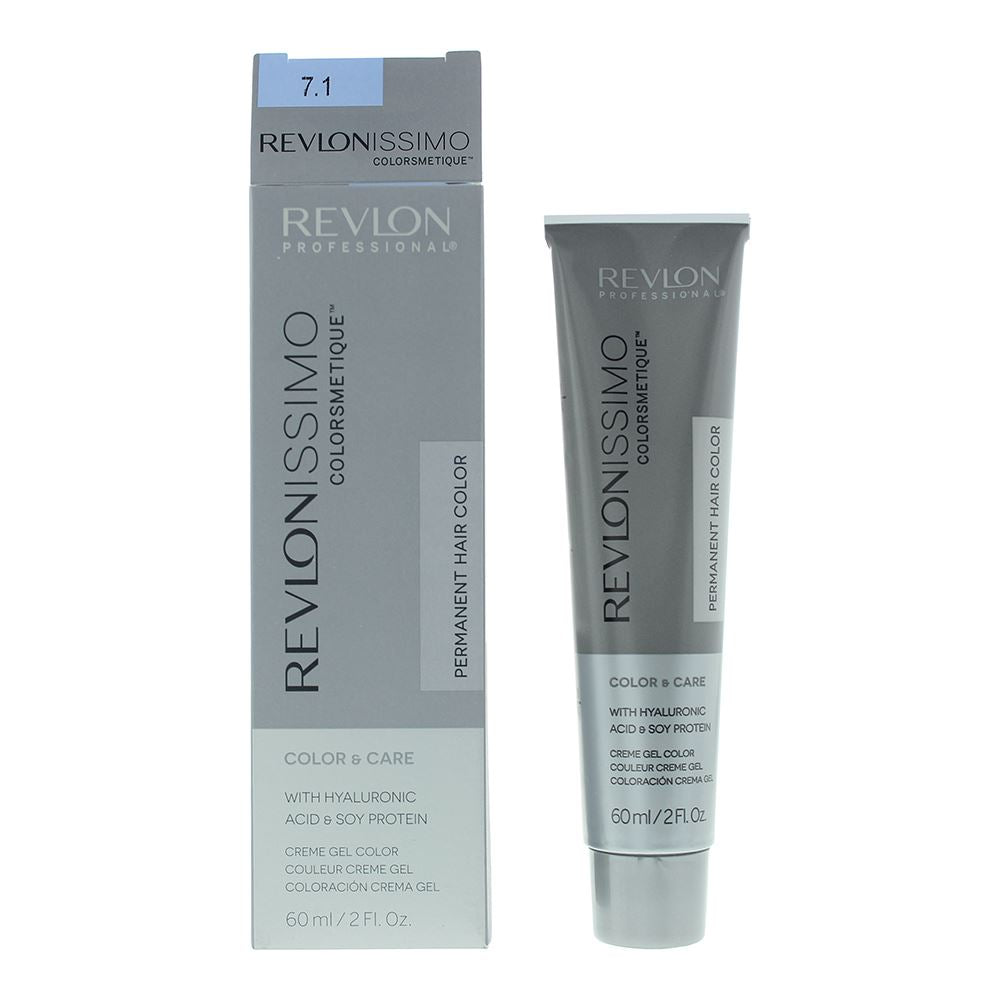 Revlon Revlonissimo Colorsmetique 7.1 Ash Blonde Hair Colour 60ml For Women