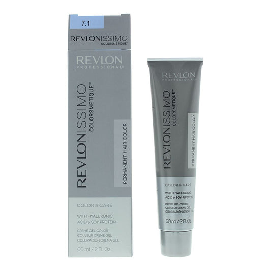 Revlon Revlonissimo Colorsmetique 7.1 Ash Blonde Hair Colour 60ml For Women