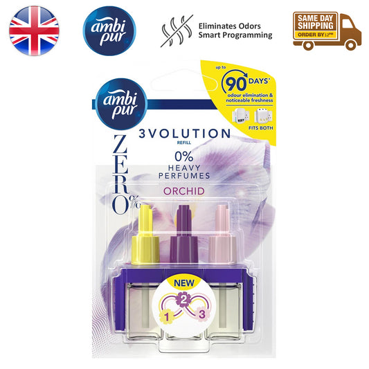 Ambi Pur 3Volution Diffuser Refills Home Room Air Freshener Plug In Orchid 20ml