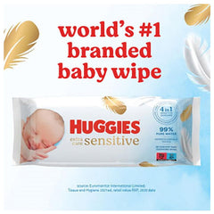 Huggies Pure Extra Care Sensitive Skin Care Baby 56 Wipes
