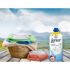 Lenor Cotton Clean Fabric Conditioner Long Lasting Freshness Odour Defence 1.42L