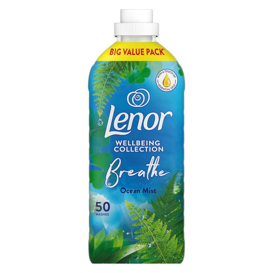Lenor Fabric Conditioner Freshener Liquid Ocean Mist 50 Washes 1.65L