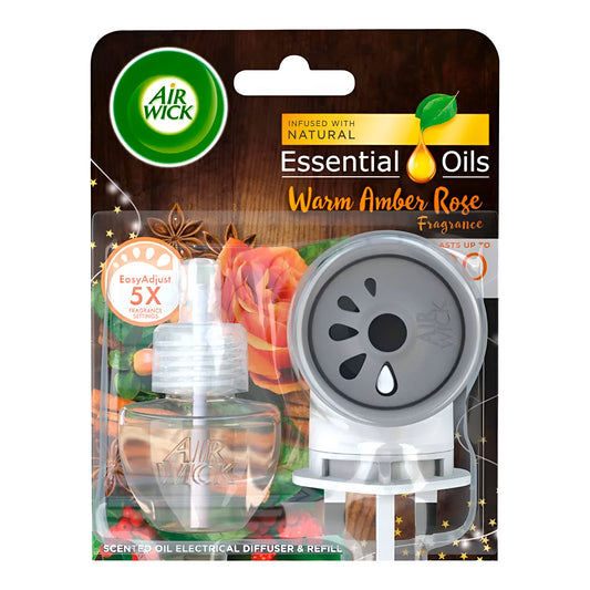 Air Wick Plug In Refills Air Freshner Warm Amber Rose Diffuser Scent Oil 19ml X1