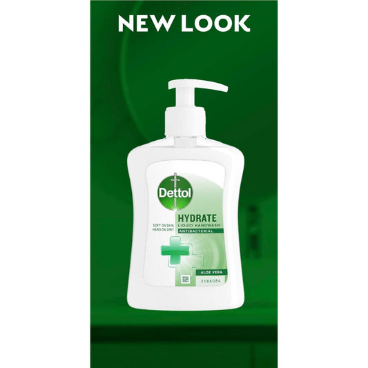 Dettol Anti Bacterial Aloe Vera Hydrate Liquid Handwash Pump Soft On Skin 250ml