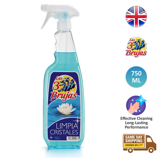 3 Witches Glass Mirror Cleaner Spray Streak Free Cleans Home Window 750ml