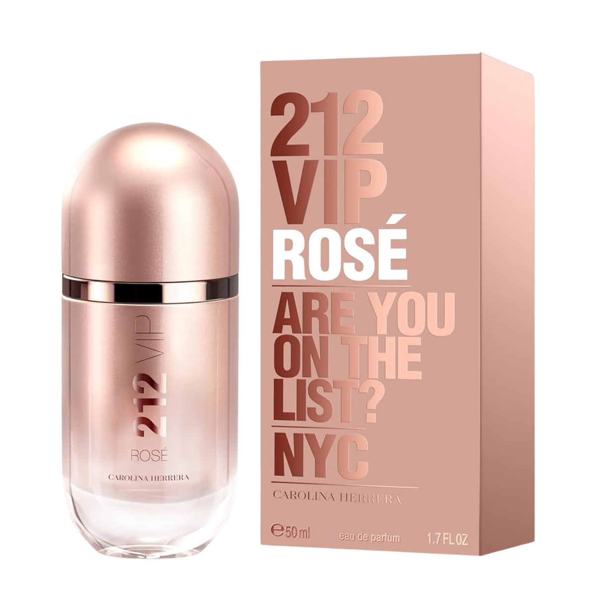 Carolina Herrera 212 Vip Rose Elixir Eau de Parfum 50ml Womens Fragrance Spray