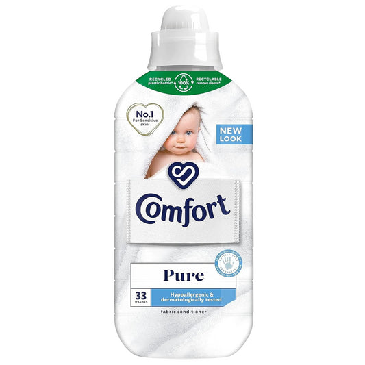 Comfort Fabric Conditioner Hypoallergenic 33 Washes Pure 990ml