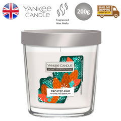 Yankee Candle Tumbler Glass Scented Home Room Fragrance Frosted Pine 200G