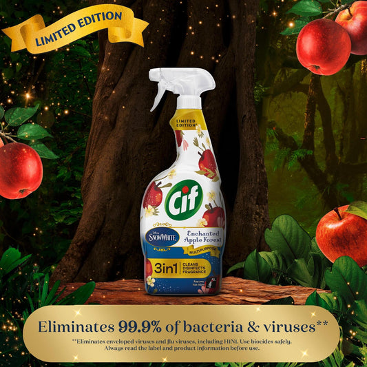 Cif Multipurpose Cleaning Enchanted Apple Forest Cleans Disinfects Spray 750ml