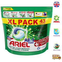 Ariel All In 1 Pods Cloth Fabric Detergent Liquid Tablets Stain Platinum 43 Wash