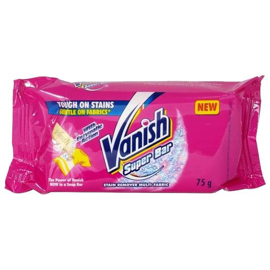 Vanish Stain Remover Soap Bar Multi Fabric Tough Stubborn Laundry Washing 75G