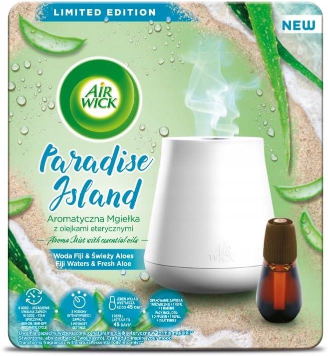 Air Wick Paradise Island Diffuser Refill Aroma Mist Fiji Water Fresh Aloe 20ml