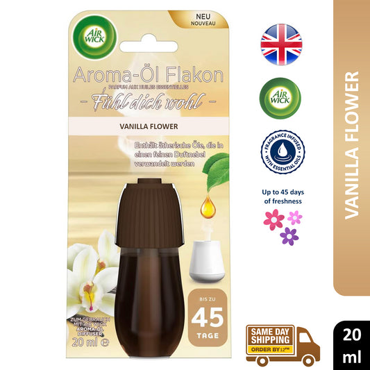Air Wick Essential Mist Vanilla Flower Diffuser Aroma Refill Air Freshener 20ml