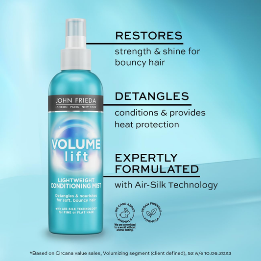 John Frieda Volume Lift Lightweight Conditioning Mist 200ml for Fine & Flat Hair