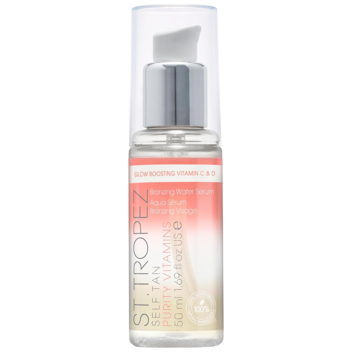 St.Tropez Self Tan Purity Vitamins Face Serum 50ml Bronzing Water Vitamin C & D