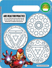 Marvel Avengers Iron Man Clean Wipe Activities Book For Kids Draw Write Repeat