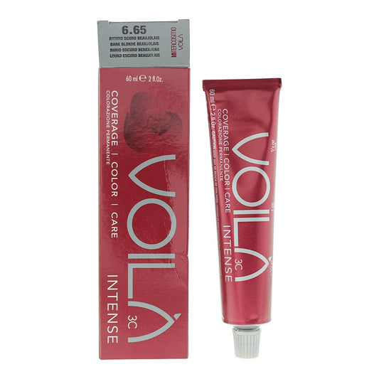 Intercosmo Voila 3C Womens Intense 6.65 Dark Blonde Beaujolais Hair Colour 60ml
