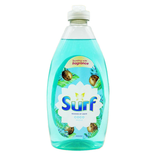 Surf Washing Up Liquid Coco Island Crystal Clean Shine Long Lasting Suds 500ml