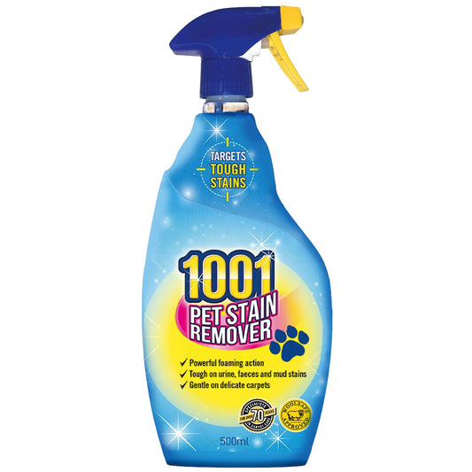 1001 Pet Stain Remover Carpet Upholstery Mud Dirt Cleaner Spray 500ml