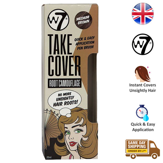 W7 Take Cover Camouflage Hair Dye Colour Stick Pen Temporary Medium Brown 20ml