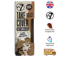 W7 Take Cover Camouflage Hair Dye Colour Stick Pen Temporary Medium Brown 20ml
